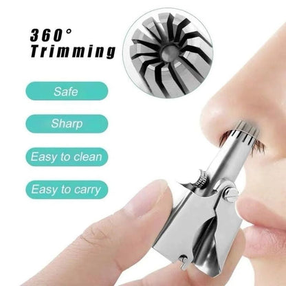 Manual Nose & Ear Hair Trimmer – Stainless Steel