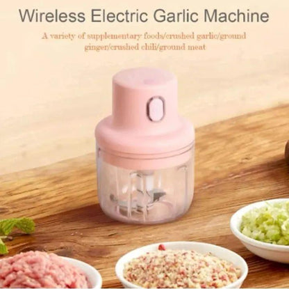 Portable USB Electric Food Chopper – Garlic, Onion Grinder