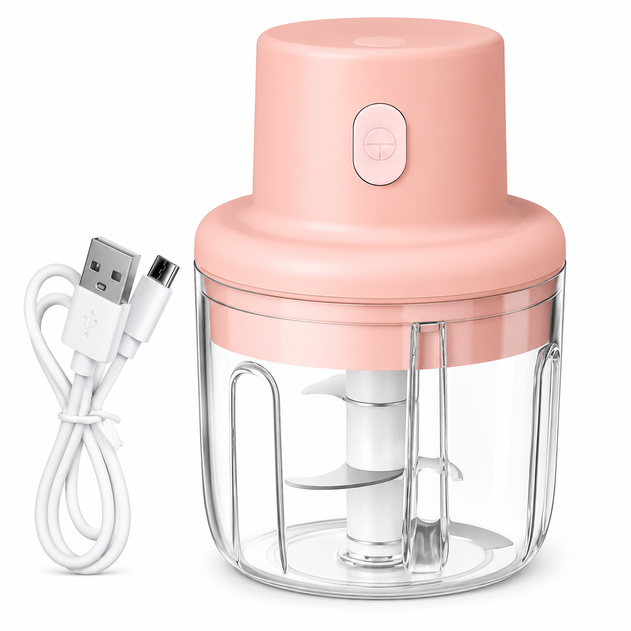 Portable USB Electric Food Chopper – Garlic, Onion Grinder