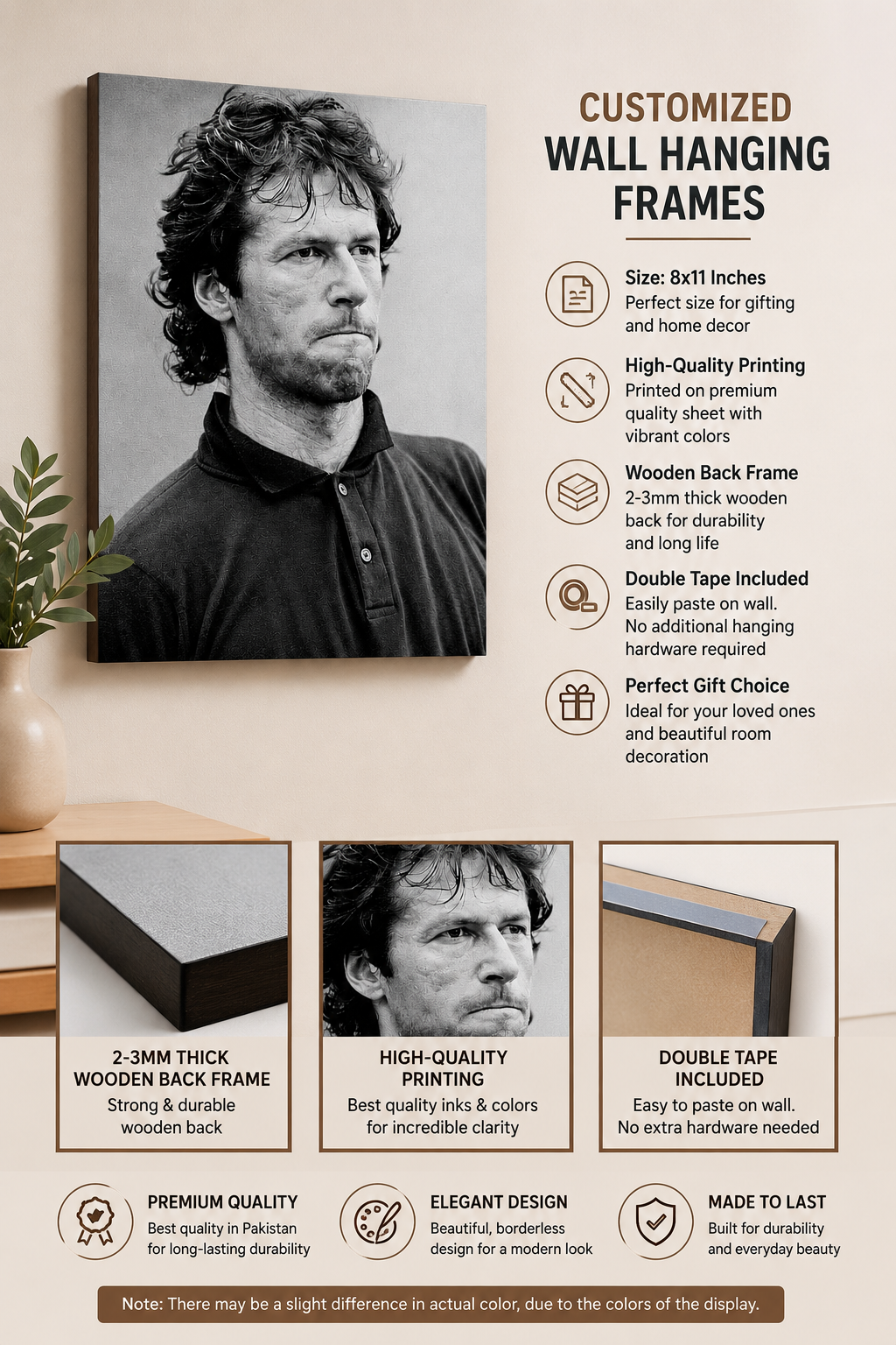 Imran Khan Printed Wall Hanging Frame | Premium Quality Wall Decor